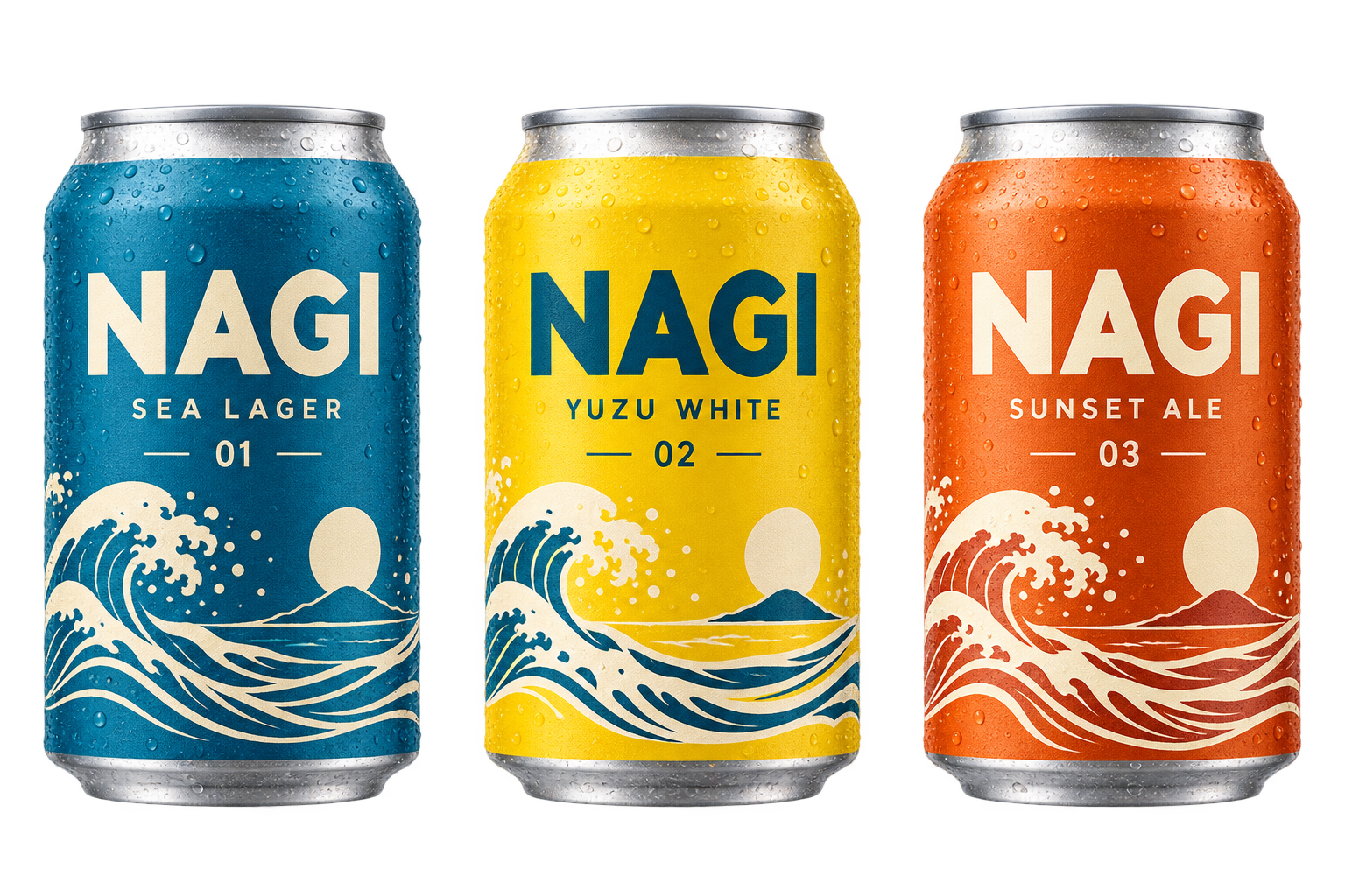 青いラベルのNAGI SEA LAGER